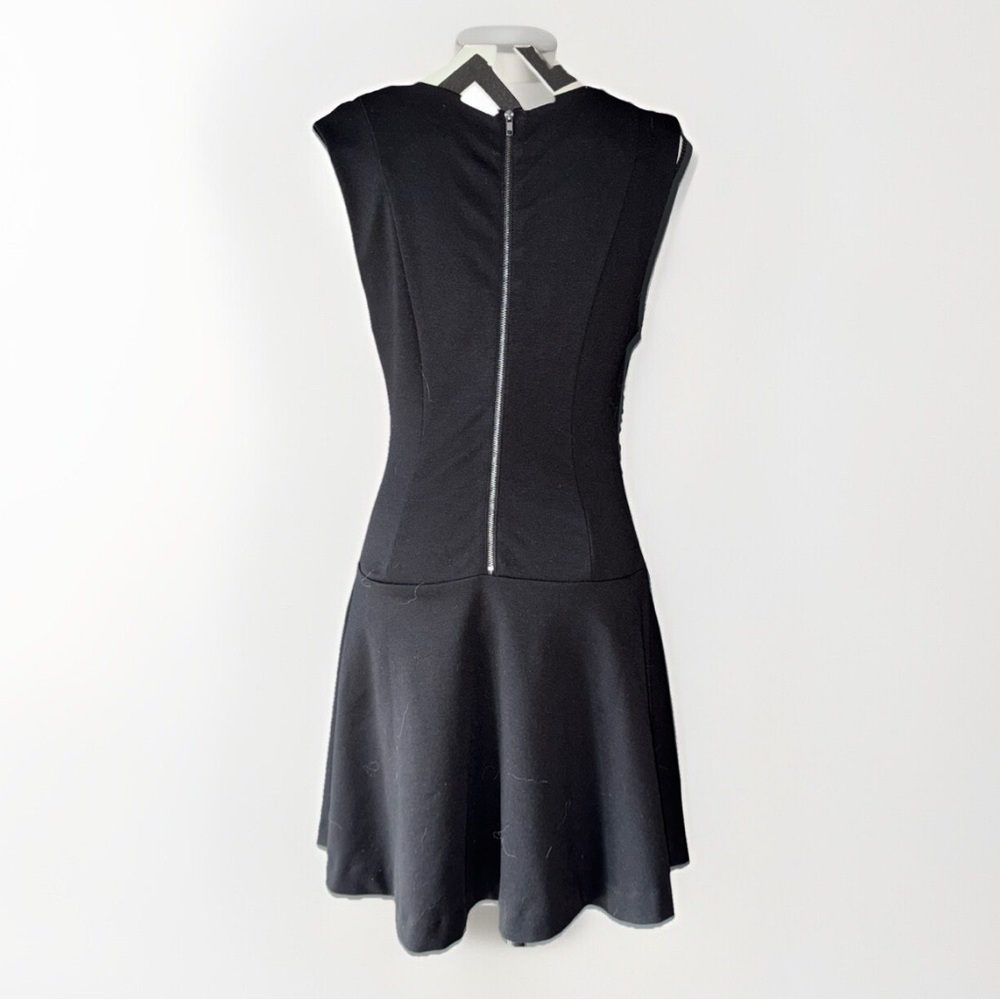 FREE PEOPLE Black Cha Cha Sleeveless Fit & Flare Dress Womens size Medium - Picture 3 of 4